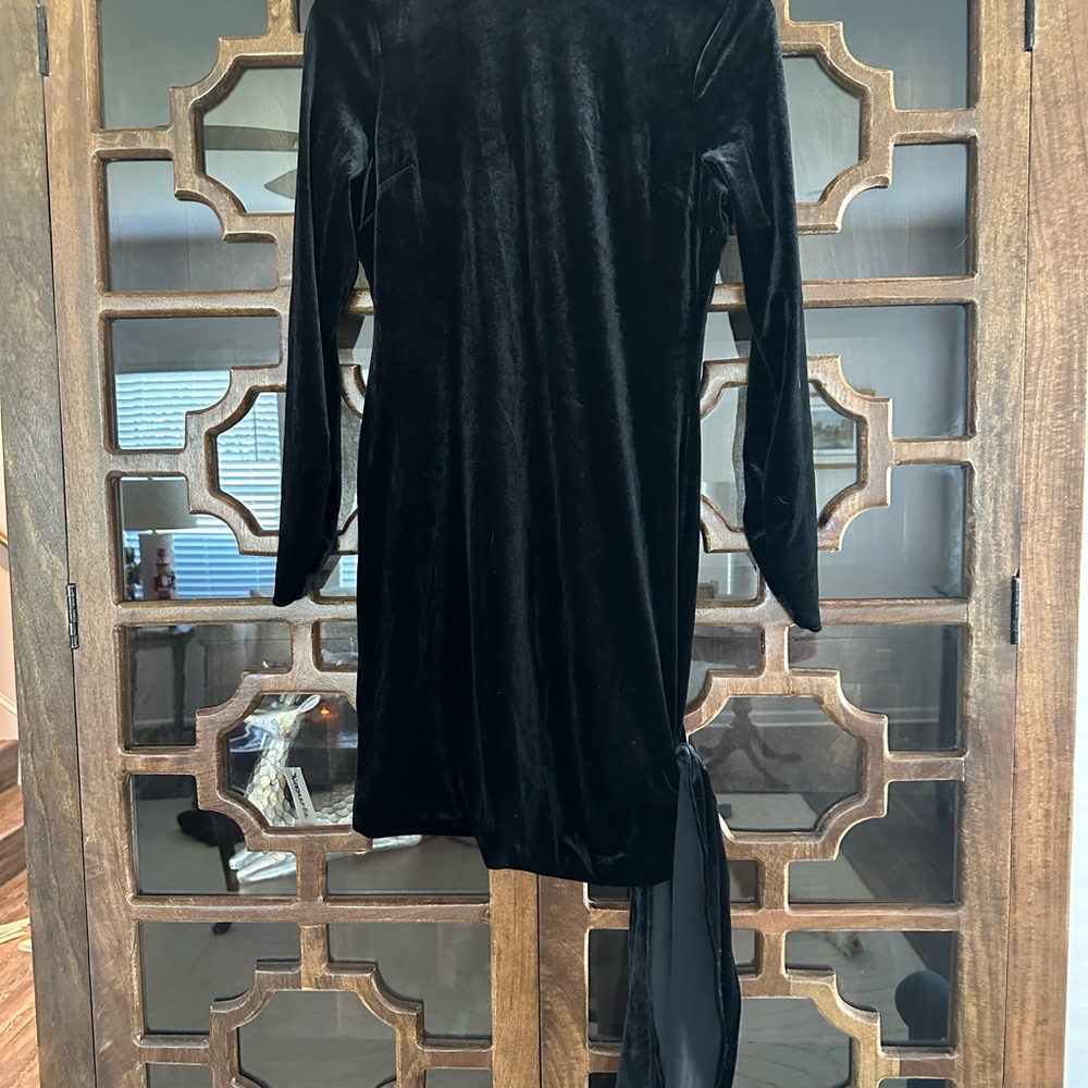 Likely Welcox Mini Dress in Black Velvet